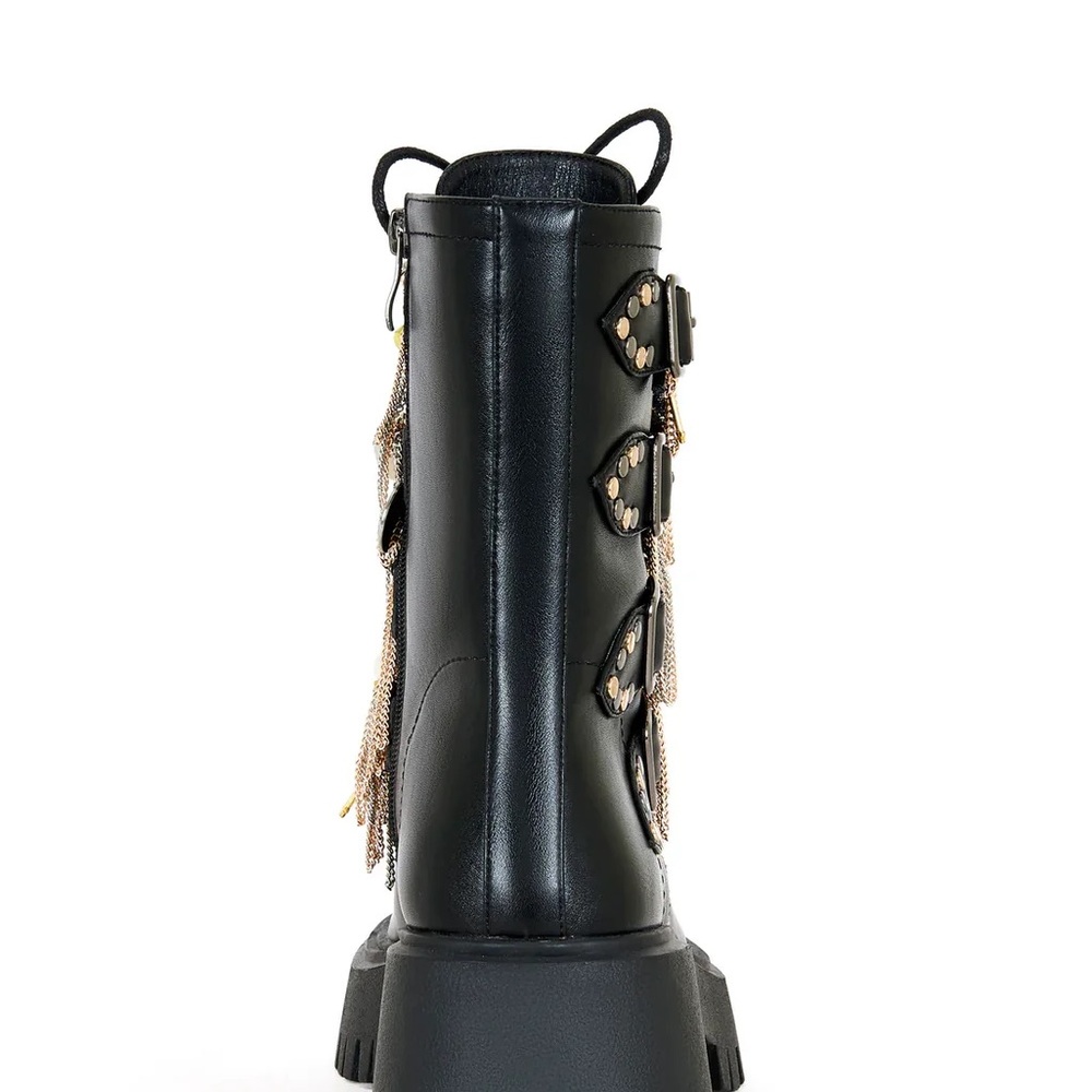 Azalea Wang Moto Charm Embellished Boot - Picture 2 of 5
